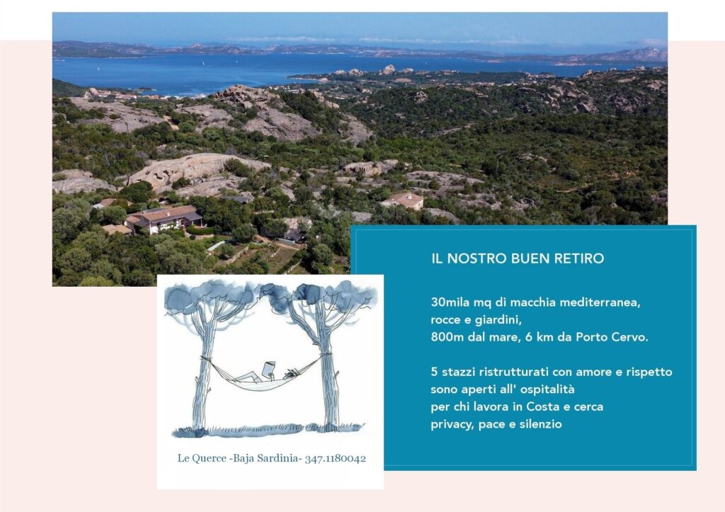 Sulla collina di Baja Sardinia un nocciolo di stazzi ristrutturati per chi cerca privacy e silenzio.